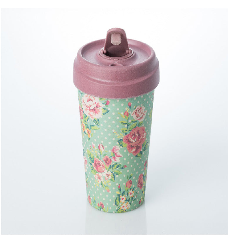 ChicMic Vintage Roses 400ml Bamboo Cup - Sustainable.co.za